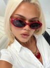 Princess Polly Beenna Sunglasses In Wine