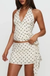 Princess Polly Beffanie Polka Dot Halter Top & Skort Set In White