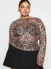 Princess Polly Believe Me Long Sleeve Top In Leopard