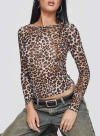 Princess Polly Believe Me Long Sleeve Top In Leopard
