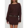 PRINCESS POLLY PRINCESS POLLY BELLAMIE LONG SLEEVE SWEATER MINIDRESS