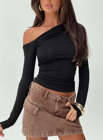 Princess Polly Beller Long Sleeve Top In Black