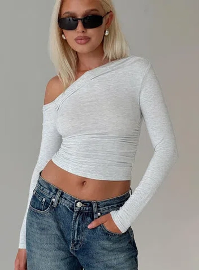 Princess Polly Beller Long Sleeve Top In Grey