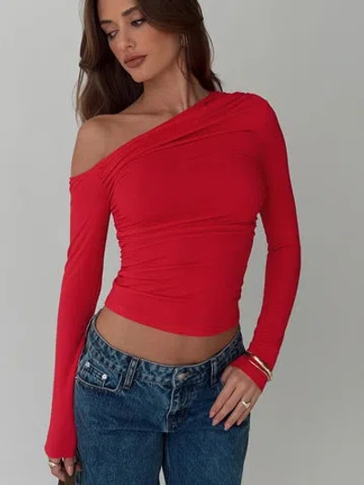 Princess Polly Beller Long Sleeve Top In Red