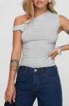 Princess Polly Beller One-shoulder Top In Gray
