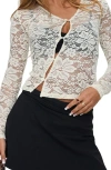 Princess Polly Berkkely Lace Crop Button-up Shirt