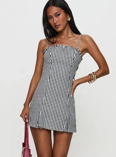 Princess Polly Bessette Mini Dress In Black Gingham