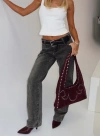 Princess Polly Better Half Low Rise Jeans In Charcoal