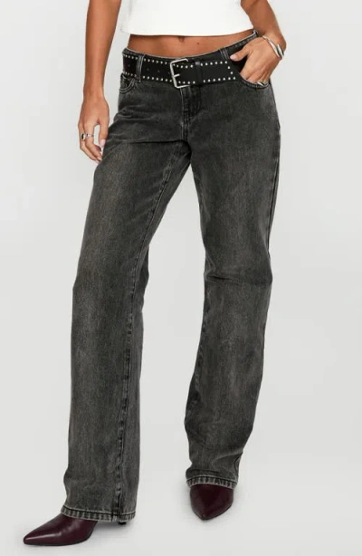 Princess Polly Better Half Low Rise Organic & Recycled Cotton Jeans In Gray