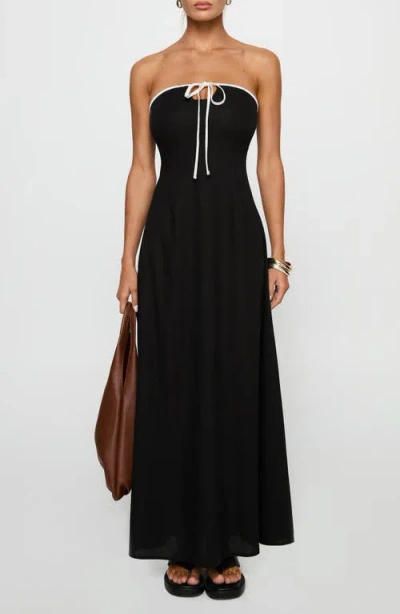 Princess Polly Bijou Strapless Maxi Dress In Black