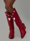 Princess Polly Billini Velma Cowboy Boots In Scarlet Red