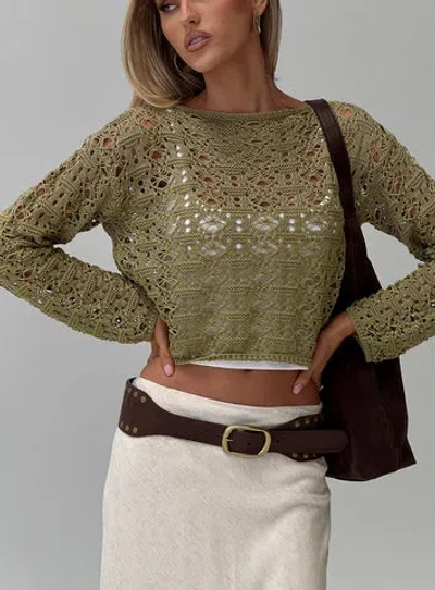 Princess Polly Birdena Sweater In Green