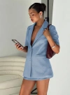 Princess Polly Bisou Bisou Short Sleeved Blazer In Blue