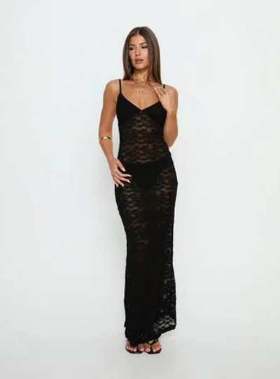 Princess Polly Blackpool Lace V Neck Maxi Dress