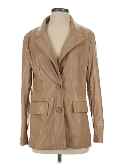 Pre-owned Princess Polly Blazer Jacket In Tan
