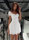 Princess Polly Bluegrove Cotton Minidress In White