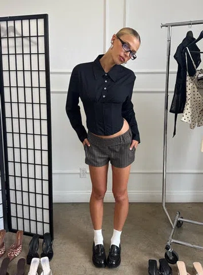 Princess Polly Body Electric Low Rise Shorts In Gray