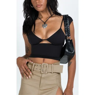 Princess Polly Bolden Bustier Crop Top In Black