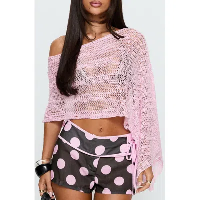 Princess Polly Boni Knit Poncho In Pink
