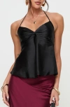 Princess Polly Born To Be Halter Top In Black