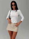 Princess Polly Born To Ride Mini Skirt In Cream