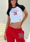 Princess Polly Boston Homerun Graphic Top In White / Black