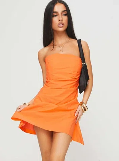 Princess Polly Bradwell Strapless Mini Dress In Orange