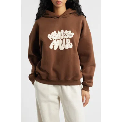 Princess Polly Brand Logo Hoodie In Brown