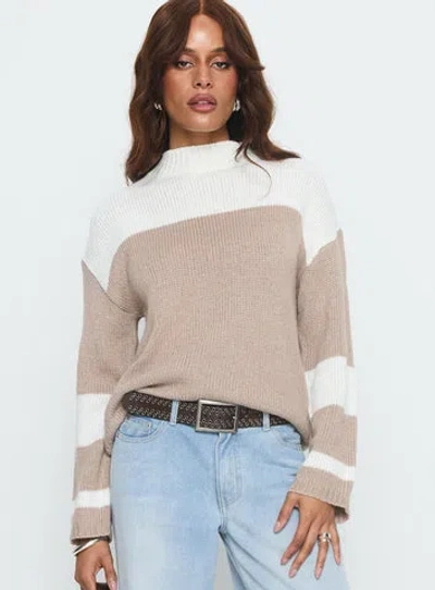 Princess Polly Brandalyn Contrast Mock Neck Knit Sweater In Multi