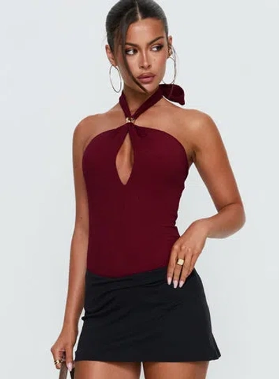 Princess Polly Bridey Cut Out Bodysuit In Red