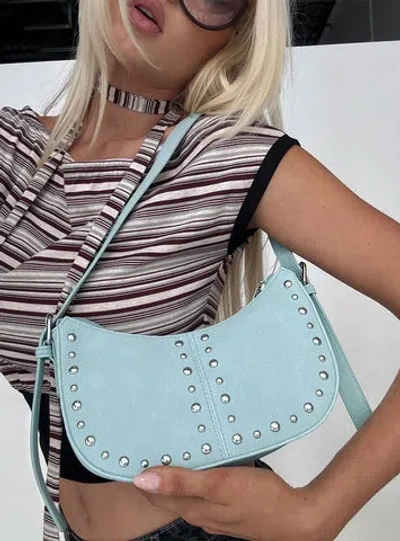 Princess Polly Bright Lights Studded Shoulder Bag In Blue