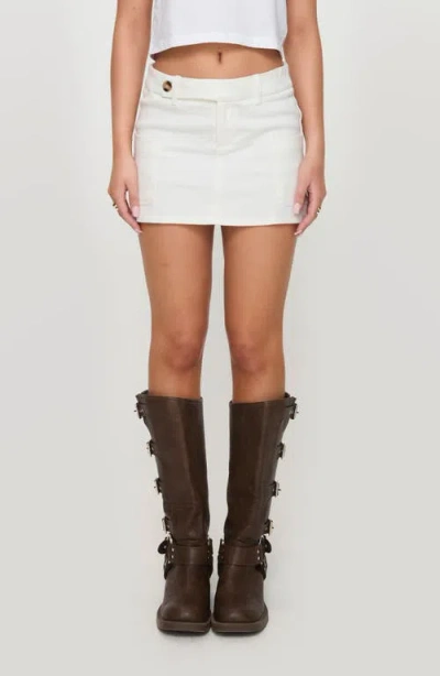 Princess Polly Brinnley Cargo Miniskirt In White