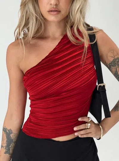 Princess Polly Brinstead One Shoulder Top In Red