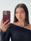 Princess Polly Brisa Iphone Case Heart In Burgundy