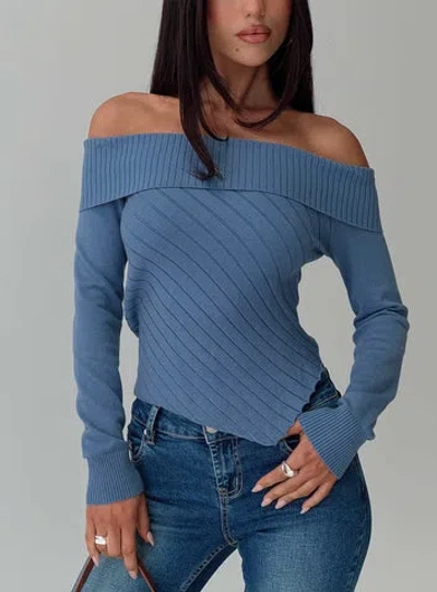 Princess Polly Brisa Long Sleeve Top In Blue