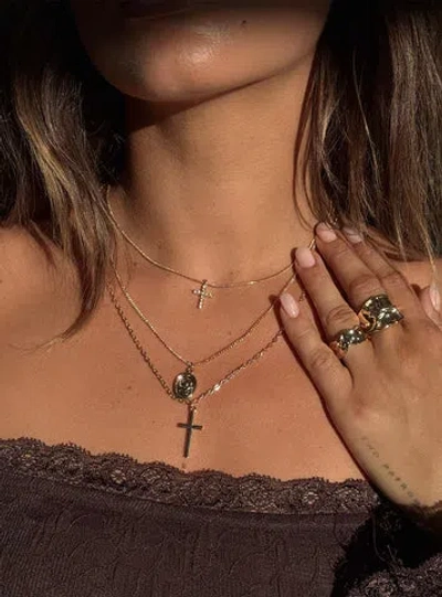 Princess Polly Broken Clocks Layered Necklace In Gold