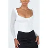Princess Polly Bruna Long Sleeve Mesh Corset Top