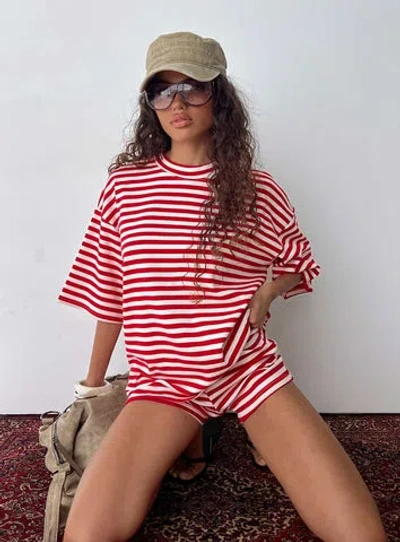 Princess Polly Bryanne Short Sleeve Top In Red