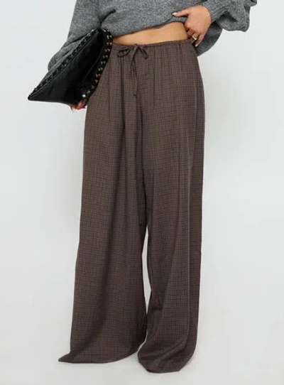 Princess Polly Bungala Oversized Relaxed Pant In Brown