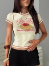 Princess Polly Buon Appetito Graphic T-shirt In Cream