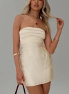 Princess Polly Busiate Strapless Mini Dress In Champagne