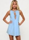 Princess Polly Caddie Tie Mini Dress In Blue