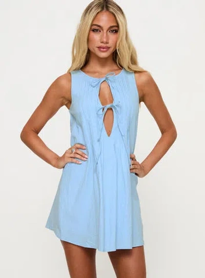 Princess Polly Caddie Tie Mini Dress In Blue