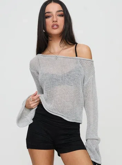 Princess Polly Cafe Pari Sweater In Grey