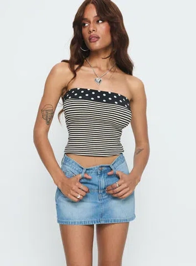 Princess Polly Cailin Denim Mini Skirt In Blue