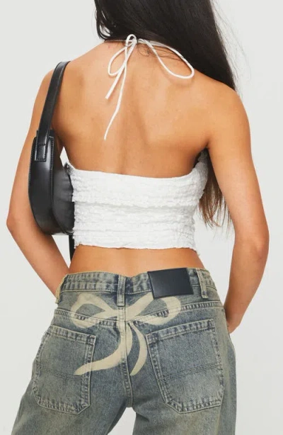 Princess Polly Calardian Halter Lace Top In White