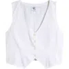 Princess Polly Capone Crop Vest In Ivory