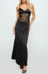 Princess Polly Captivate Lace Gown In Black