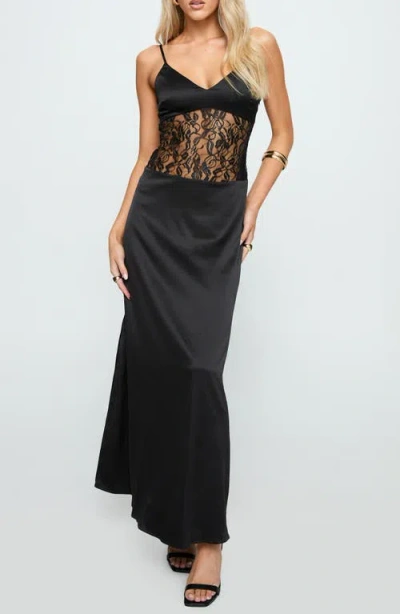 Princess Polly Captivate Lace Gown In Black