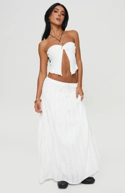 Princess Polly Carana Cotton Maxi Skirt In White